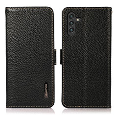 Handytasche Stand Schutzhülle Flip Leder Hülle B03H für Samsung Galaxy A04s Schwarz