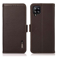 Handytasche Stand Schutzhülle Flip Leder Hülle B03H für Samsung Galaxy A22 4G Braun