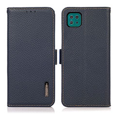 Handytasche Stand Schutzhülle Flip Leder Hülle B03H für Samsung Galaxy A22s 5G Blau