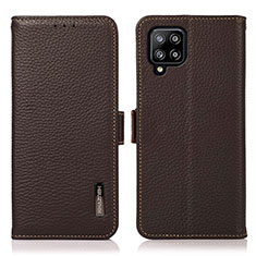 Handytasche Stand Schutzhülle Flip Leder Hülle B03H für Samsung Galaxy A42 5G Braun