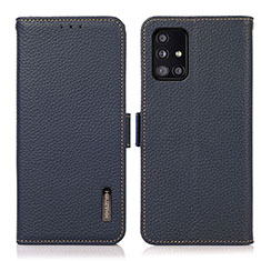 Handytasche Stand Schutzhülle Flip Leder Hülle B03H für Samsung Galaxy A51 5G Blau