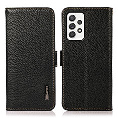 Handytasche Stand Schutzhülle Flip Leder Hülle B03H für Samsung Galaxy A52s 5G Schwarz