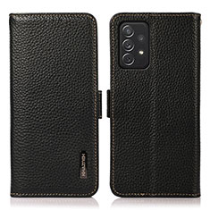 Handytasche Stand Schutzhülle Flip Leder Hülle B03H für Samsung Galaxy A72 4G Schwarz