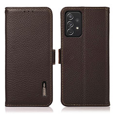 Handytasche Stand Schutzhülle Flip Leder Hülle B03H für Samsung Galaxy A72 5G Braun