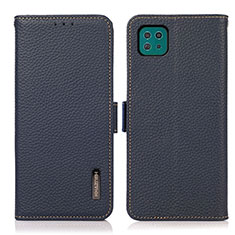 Handytasche Stand Schutzhülle Flip Leder Hülle B03H für Samsung Galaxy F42 5G Blau