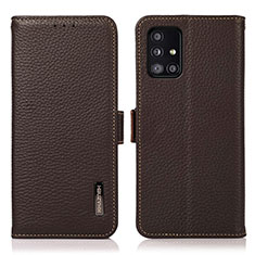 Handytasche Stand Schutzhülle Flip Leder Hülle B03H für Samsung Galaxy M40S Braun