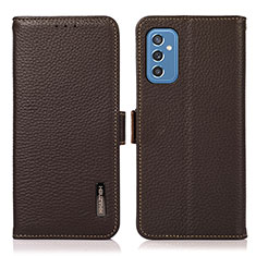 Handytasche Stand Schutzhülle Flip Leder Hülle B03H für Samsung Galaxy M52 5G Braun