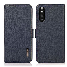 Handytasche Stand Schutzhülle Flip Leder Hülle B03H für Sony Xperia 10 III SO-52B Blau