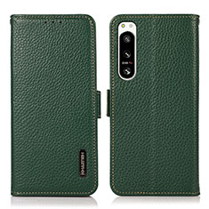 Handytasche Stand Schutzhülle Flip Leder Hülle B03H für Sony Xperia 5 IV Grün