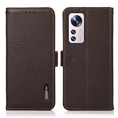 Handytasche Stand Schutzhülle Flip Leder Hülle B03H für Xiaomi Mi 12X 5G Braun