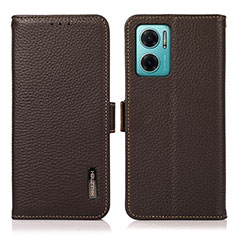 Handytasche Stand Schutzhülle Flip Leder Hülle B03H für Xiaomi Redmi 10 5G Braun