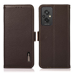 Handytasche Stand Schutzhülle Flip Leder Hülle B03H für Xiaomi Redmi 11 Prime 4G Braun