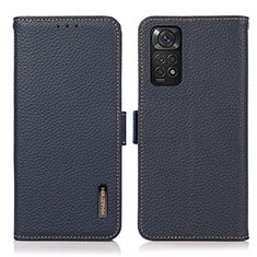 Handytasche Stand Schutzhülle Flip Leder Hülle B03H für Xiaomi Redmi Note 11 4G (2022) Blau