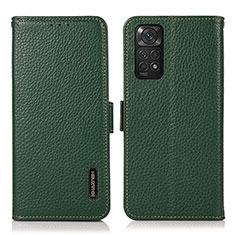 Handytasche Stand Schutzhülle Flip Leder Hülle B03H für Xiaomi Redmi Note 11 4G (2022) Grün