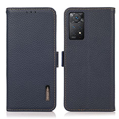 Handytasche Stand Schutzhülle Flip Leder Hülle B03H für Xiaomi Redmi Note 11 Pro 4G Blau