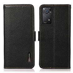 Handytasche Stand Schutzhülle Flip Leder Hülle B03H für Xiaomi Redmi Note 11 Pro 5G Schwarz