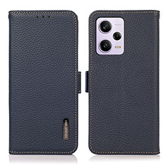 Handytasche Stand Schutzhülle Flip Leder Hülle B03H für Xiaomi Redmi Note 12 Pro 5G Blau