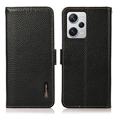 Handytasche Stand Schutzhülle Flip Leder Hülle B03H für Xiaomi Redmi Note 12 Pro+ Plus 5G Schwarz