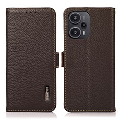 Handytasche Stand Schutzhülle Flip Leder Hülle B03H für Xiaomi Redmi Note 12 Turbo 5G Braun