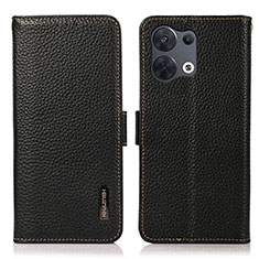 Handytasche Stand Schutzhülle Flip Leder Hülle B03H für Xiaomi Redmi Note 13 5G Schwarz