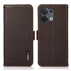 Handytasche Stand Schutzhülle Flip Leder Hülle B03H für Xiaomi Redmi Note 13 Pro 5G Braun