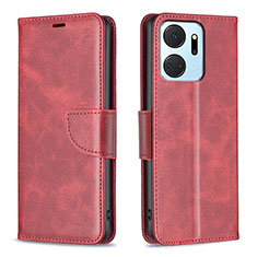 Handytasche Stand Schutzhülle Flip Leder Hülle B04F für Huawei Honor X7a Rot