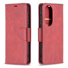 Handytasche Stand Schutzhülle Flip Leder Hülle B04F für Huawei P50 Pro Rot