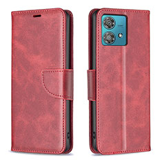 Handytasche Stand Schutzhülle Flip Leder Hülle B04F für Motorola Moto Edge 40 Neo 5G Rot