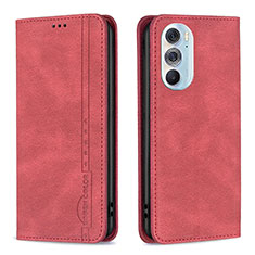 Handytasche Stand Schutzhülle Flip Leder Hülle B04F für Motorola Moto Edge X30 5G Rot