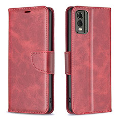 Handytasche Stand Schutzhülle Flip Leder Hülle B04F für Nokia C32 Rot