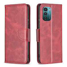 Handytasche Stand Schutzhülle Flip Leder Hülle B04F für Nokia G11 Rot