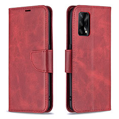 Handytasche Stand Schutzhülle Flip Leder Hülle B04F für Oppo A74 4G Rot