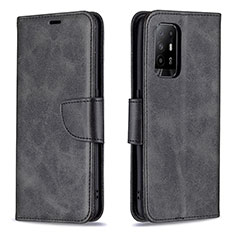 Handytasche Stand Schutzhülle Flip Leder Hülle B04F für Oppo F19 Pro+ Plus 5G Schwarz