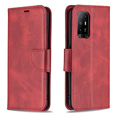 Handytasche Stand Schutzhülle Flip Leder Hülle B04F für Oppo Reno5 Z 5G Rot