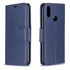 Handytasche Stand Schutzhülle Flip Leder Hülle B04F für Samsung Galaxy A10s Blau