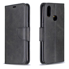 Handytasche Stand Schutzhülle Flip Leder Hülle B04F für Samsung Galaxy A10s Schwarz