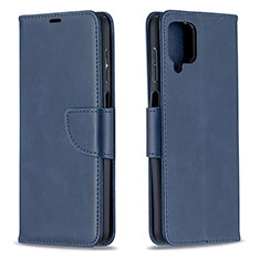 Handytasche Stand Schutzhülle Flip Leder Hülle B04F für Samsung Galaxy A12 5G Blau