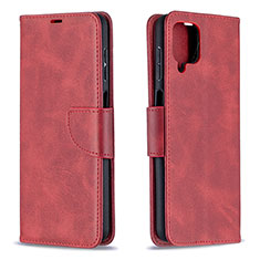 Handytasche Stand Schutzhülle Flip Leder Hülle B04F für Samsung Galaxy A12 5G Rot