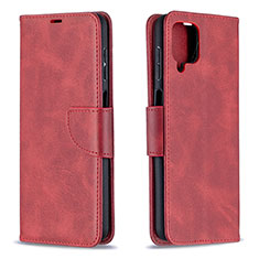 Handytasche Stand Schutzhülle Flip Leder Hülle B04F für Samsung Galaxy A12 Nacho Rot