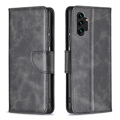 Handytasche Stand Schutzhülle Flip Leder Hülle B04F für Samsung Galaxy A13 4G Schwarz