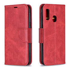 Handytasche Stand Schutzhülle Flip Leder Hülle B04F für Samsung Galaxy A20e Rot