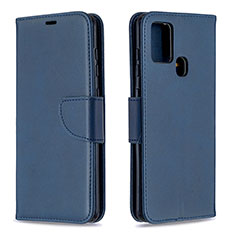 Handytasche Stand Schutzhülle Flip Leder Hülle B04F für Samsung Galaxy A21s Blau