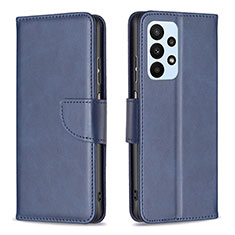 Handytasche Stand Schutzhülle Flip Leder Hülle B04F für Samsung Galaxy A23 4G Blau