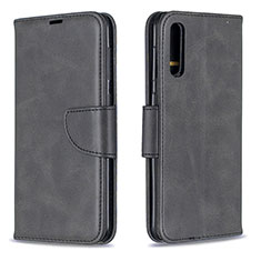 Handytasche Stand Schutzhülle Flip Leder Hülle B04F für Samsung Galaxy A30S Schwarz