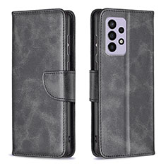 Handytasche Stand Schutzhülle Flip Leder Hülle B04F für Samsung Galaxy A33 5G Schwarz