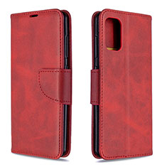 Handytasche Stand Schutzhülle Flip Leder Hülle B04F für Samsung Galaxy A41 Rot