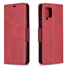 Handytasche Stand Schutzhülle Flip Leder Hülle B04F für Samsung Galaxy A42 5G Rot