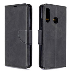 Handytasche Stand Schutzhülle Flip Leder Hülle B04F für Samsung Galaxy A70E Schwarz