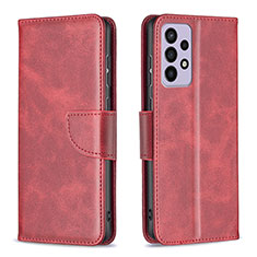 Handytasche Stand Schutzhülle Flip Leder Hülle B04F für Samsung Galaxy A73 5G Rot