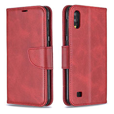 Handytasche Stand Schutzhülle Flip Leder Hülle B04F für Samsung Galaxy M10 Rot